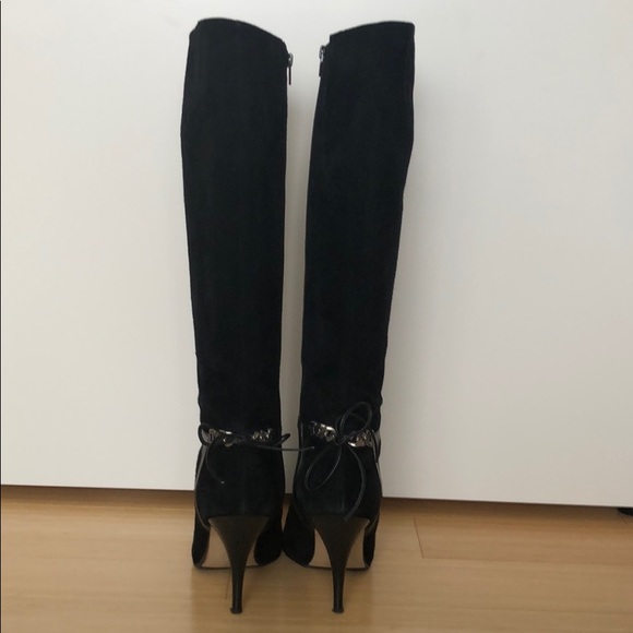 Leather and suede knee high boots 38 - Picture 3 of 7